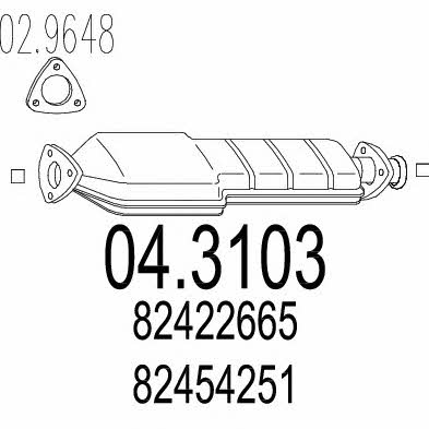 Mts 04.3103 Catalytic Converter 043103