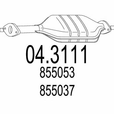 Mts 04.3111 Catalytic Converter 043111