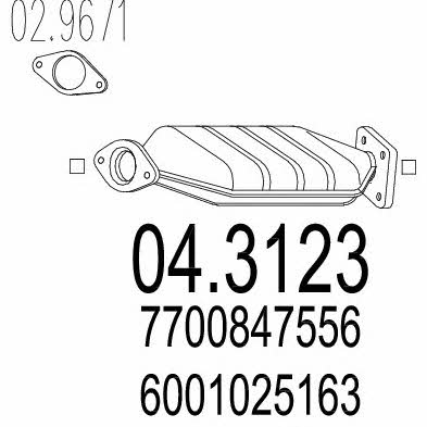 Mts 04.3123 Catalytic Converter 043123