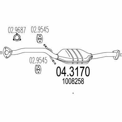 Mts 04.3170 Catalytic Converter 043170