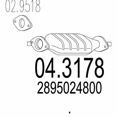 Mts 04.3178 Catalytic Converter 043178