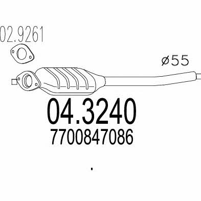 Mts 04.3240 Catalytic Converter 043240