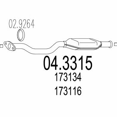 Mts 04.3315 Catalytic Converter 043315