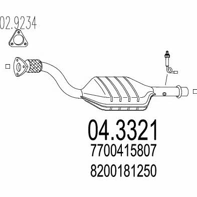 Mts 04.3321 Catalytic Converter 043321