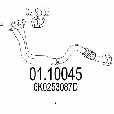 Mts 01.10045 Exhaust pipe 0110045
