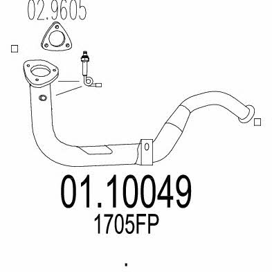 Mts 01.10049 Exhaust pipe 0110049