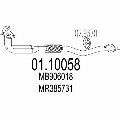 Mts 01.10058 Exhaust pipe 0110058