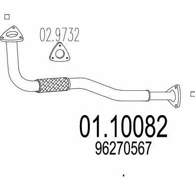 Mts 01.10082 Exhaust pipe 0110082