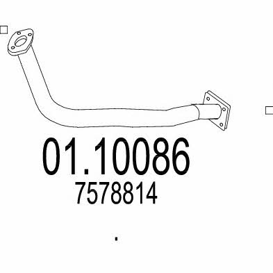 Mts 01.10086 Exhaust pipe 0110086