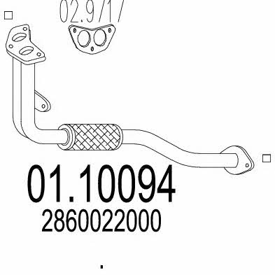 Mts 01.10094 Exhaust pipe 0110094