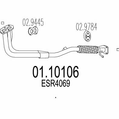 Mts 01.10106 Exhaust pipe 0110106