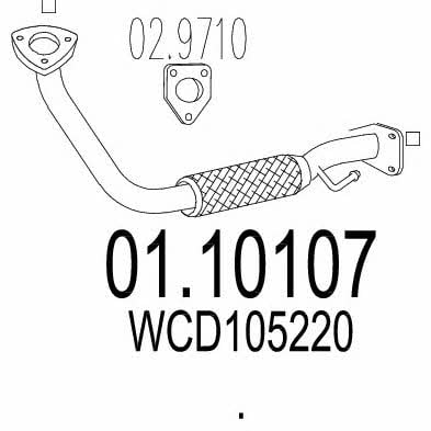 Mts 01.10107 Exhaust pipe 0110107