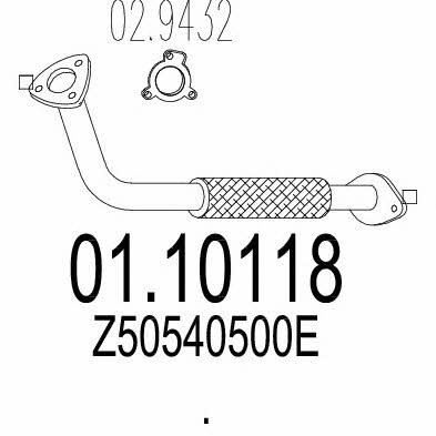 Mts 01.10118 Exhaust pipe 0110118