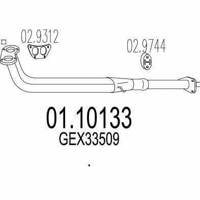 Mts 01.10133 Exhaust pipe 0110133