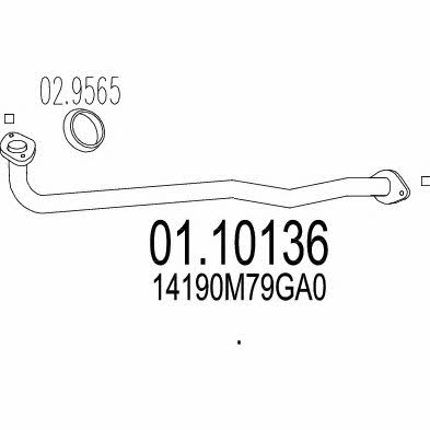 Mts 01.10136 Exhaust pipe 0110136