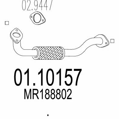 Mts 01.10157 Exhaust pipe 0110157