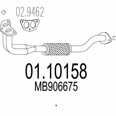 Mts 01.10158 Exhaust pipe 0110158