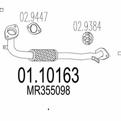 Mts 01.10163 Exhaust pipe 0110163
