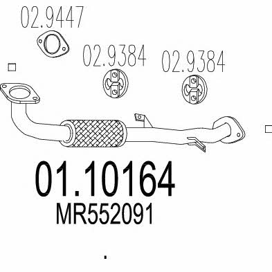 Mts 01.10164 Exhaust pipe 0110164