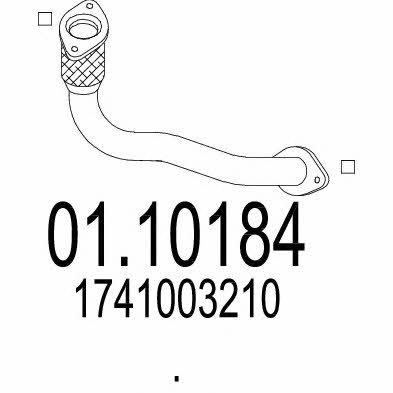 Mts 01.10184 Exhaust pipe 0110184