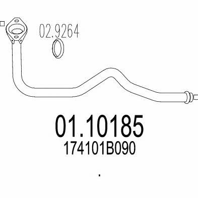 Mts 01.10185 Exhaust pipe 0110185