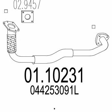 Mts 01.10231 Exhaust pipe 0110231