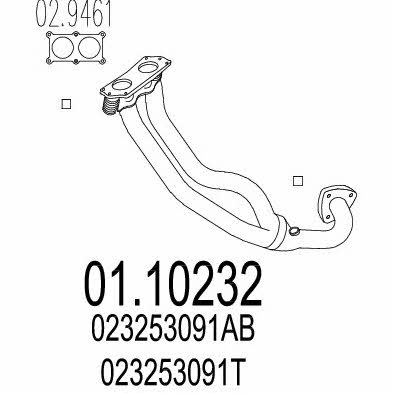 Mts 01.10232 Exhaust pipe 0110232
