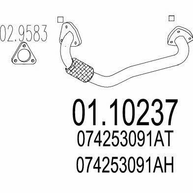 Mts 01.10237 Exhaust pipe 0110237