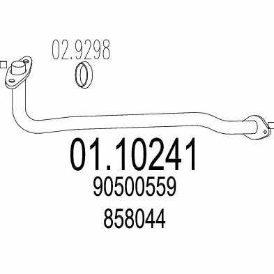 Mts 01.10241 Exhaust pipe 0110241