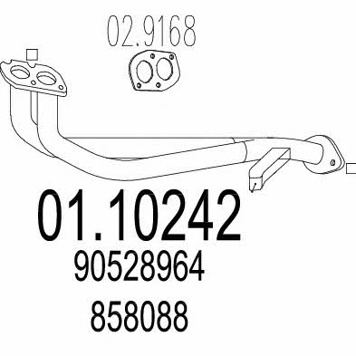 Mts 01.10242 Exhaust pipe 0110242