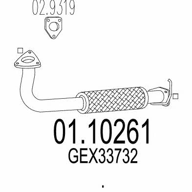 Mts 01.10261 Exhaust pipe 0110261