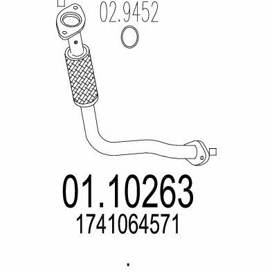 Mts 01.10263 Exhaust pipe 0110263