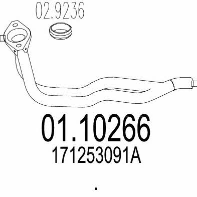 Mts 01.10266 Exhaust pipe 0110266