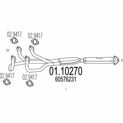 Mts 01.10270 Exhaust pipe 0110270