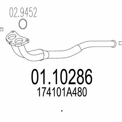 Mts 01.10286 Exhaust pipe 0110286