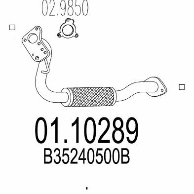 Mts 01.10289 Exhaust pipe 0110289