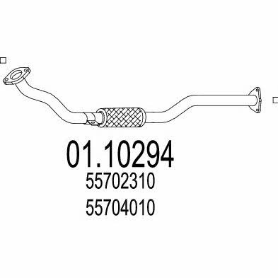 Mts 01.10294 Exhaust pipe 0110294