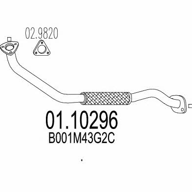 Mts 01.10296 Exhaust pipe 0110296