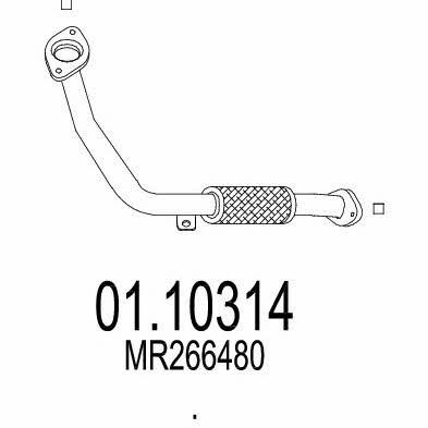 Mts 01.10314 Exhaust pipe 0110314