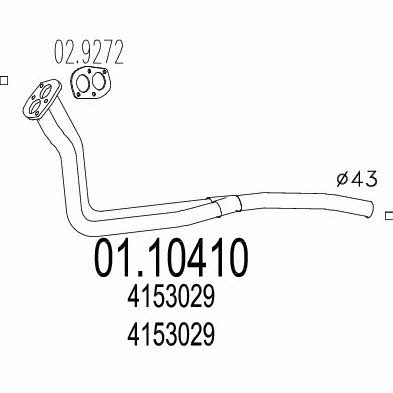 Mts 01.10410 Exhaust pipe 0110410