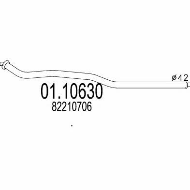 Mts 01.10630 Exhaust pipe 0110630