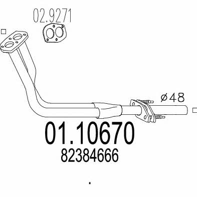 Mts 01.10670 Exhaust pipe 0110670