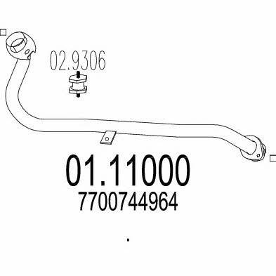Mts 01.11000 Exhaust pipe 0111000