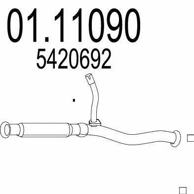 Mts 01.11090 Exhaust pipe 0111090