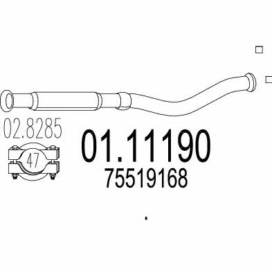 Mts 01.11190 Exhaust pipe 0111190