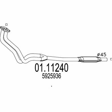 Mts 01.11240 Exhaust pipe 0111240