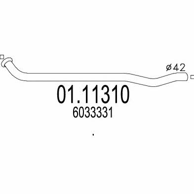 Mts 01.11310 Exhaust pipe 0111310