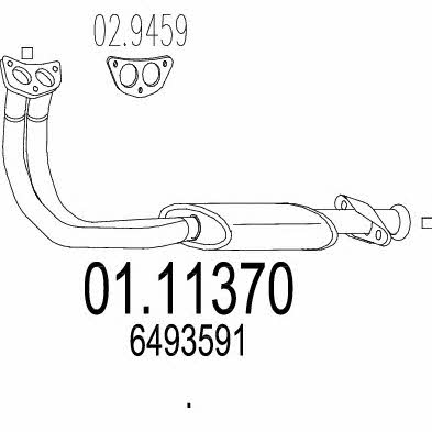 Mts 01.11370 Exhaust pipe 0111370