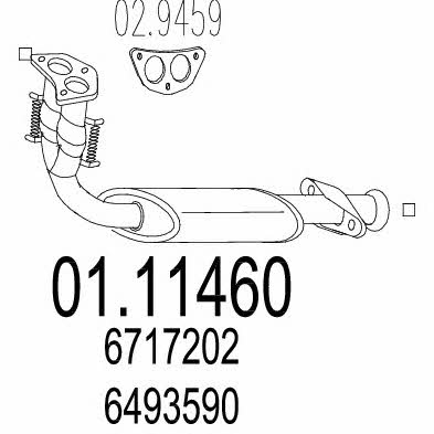 Mts 01.11460 Exhaust pipe 0111460