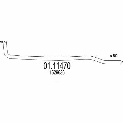 Mts 01.11470 Exhaust pipe 0111470